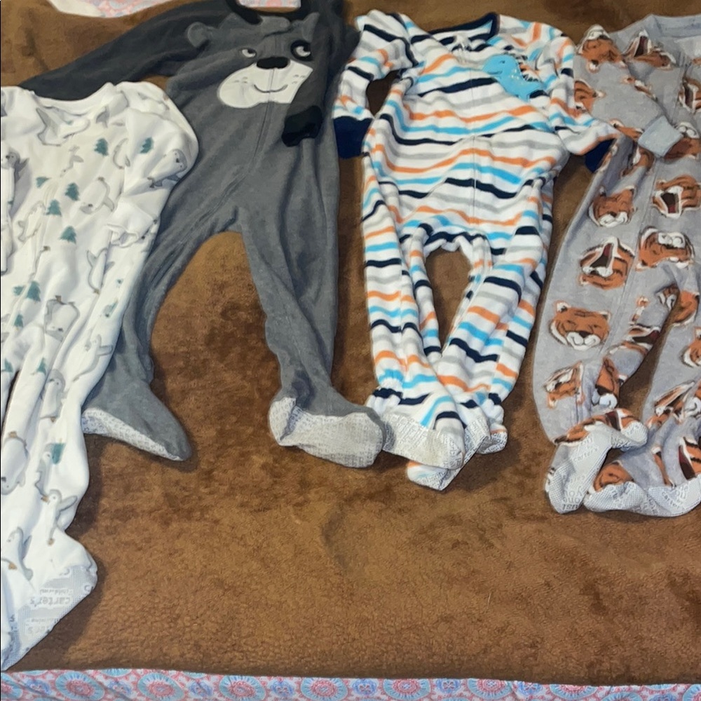 Striped Blue and Orange Kids One Piece